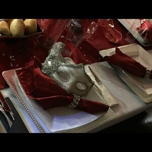 50 Lamour Satin Napkins 20” X 20” -  Apple Red